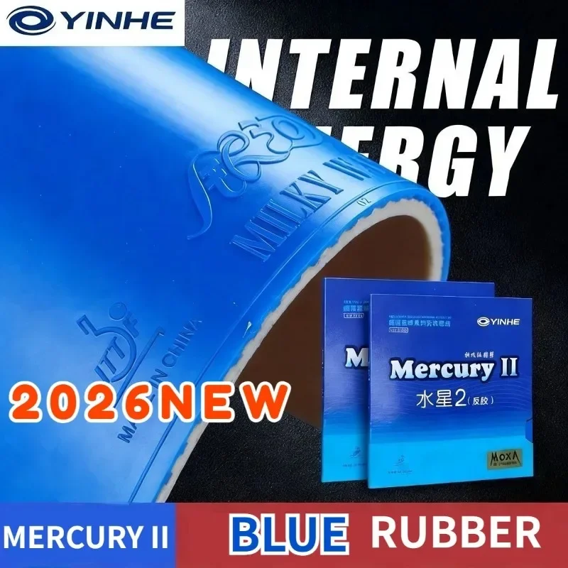 YINHE MERCURY II Blue Table Tennis Rubber Mercury-2 Pingpong Rubber Allround Spin Control Ping Pong Sponge Blue Rubbers