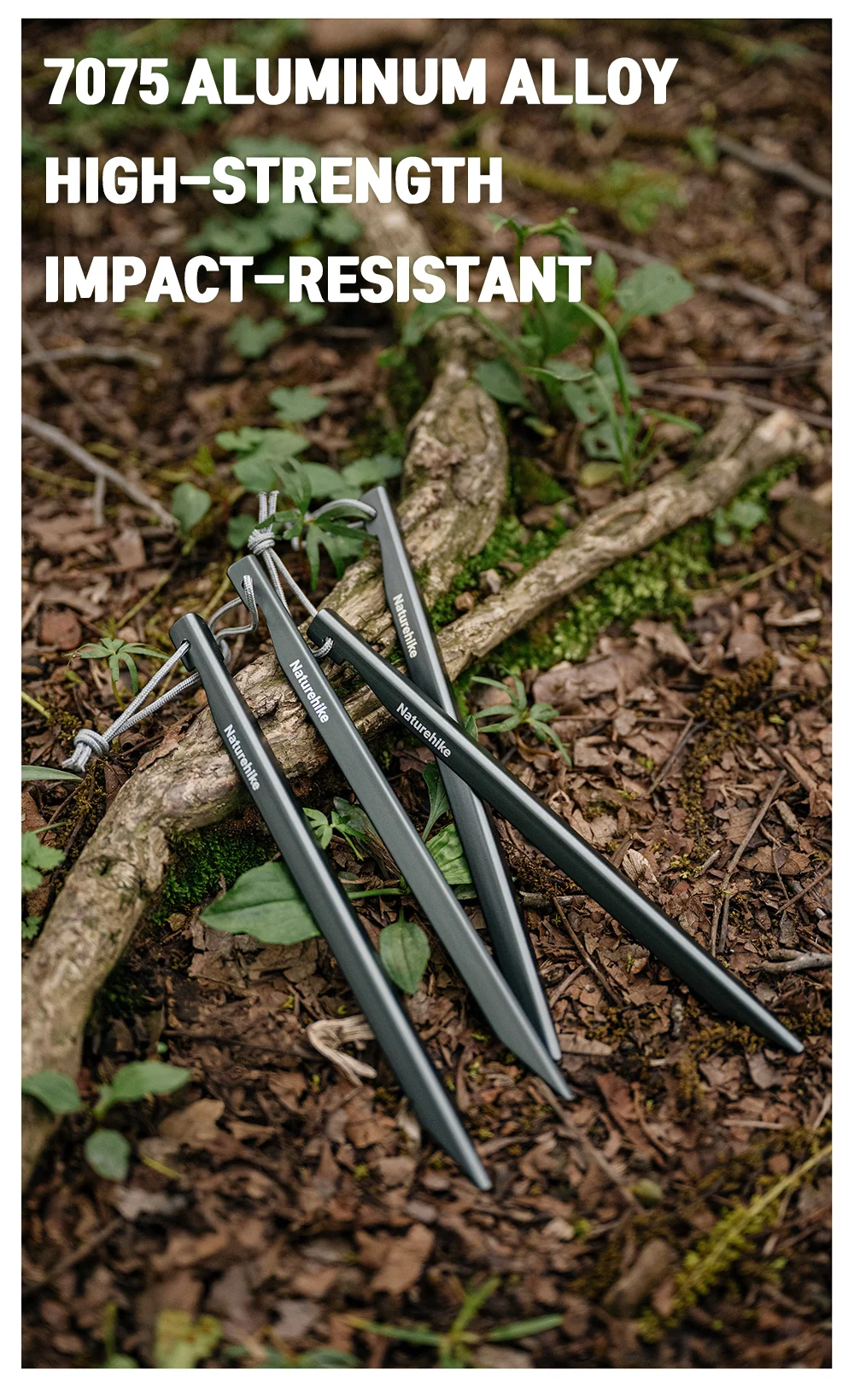 Naturehike Tent Peg Aluminium Alloy Ultralight Strong Shelter Reinforce AntiWind Outdoor Camping Nail Stake Various Shape Hiking