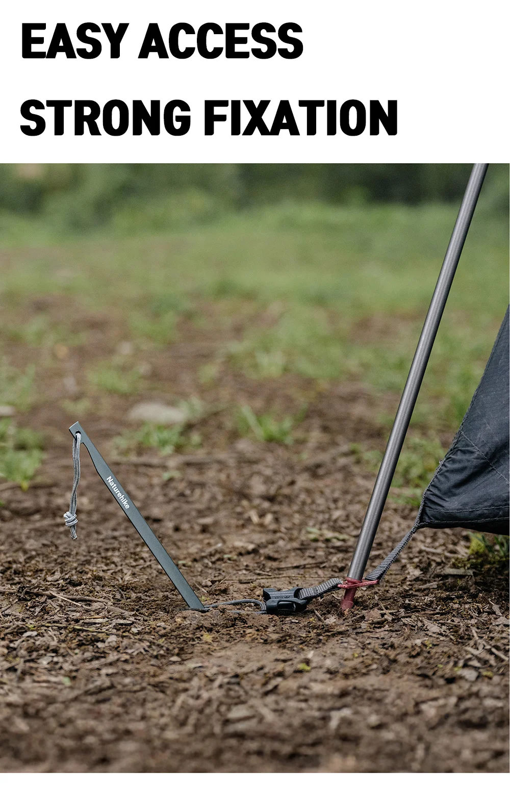 Naturehike Tent Peg Aluminium Alloy Ultralight Strong Shelter Reinforce AntiWind Outdoor Camping Nail Stake Various Shape Hiking