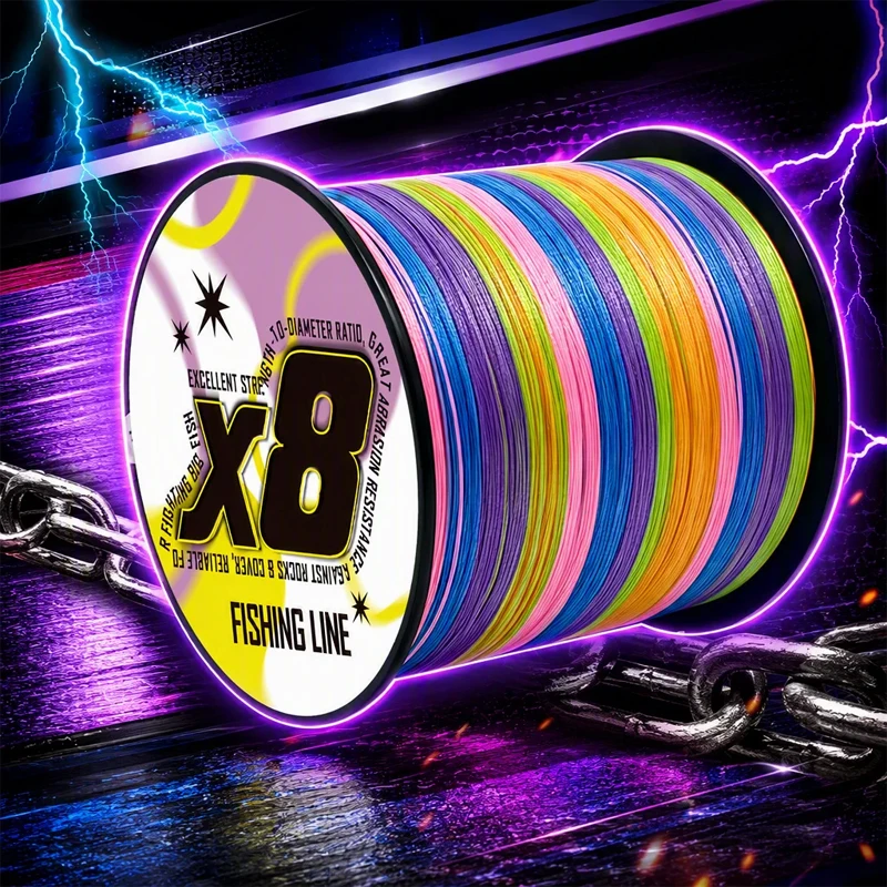New 8 Strands Braid PE Fishing Line Predatory Braided Wires 300M 500M 1000M Multifilament Sea Carp Lines Durable Smooth Tackle