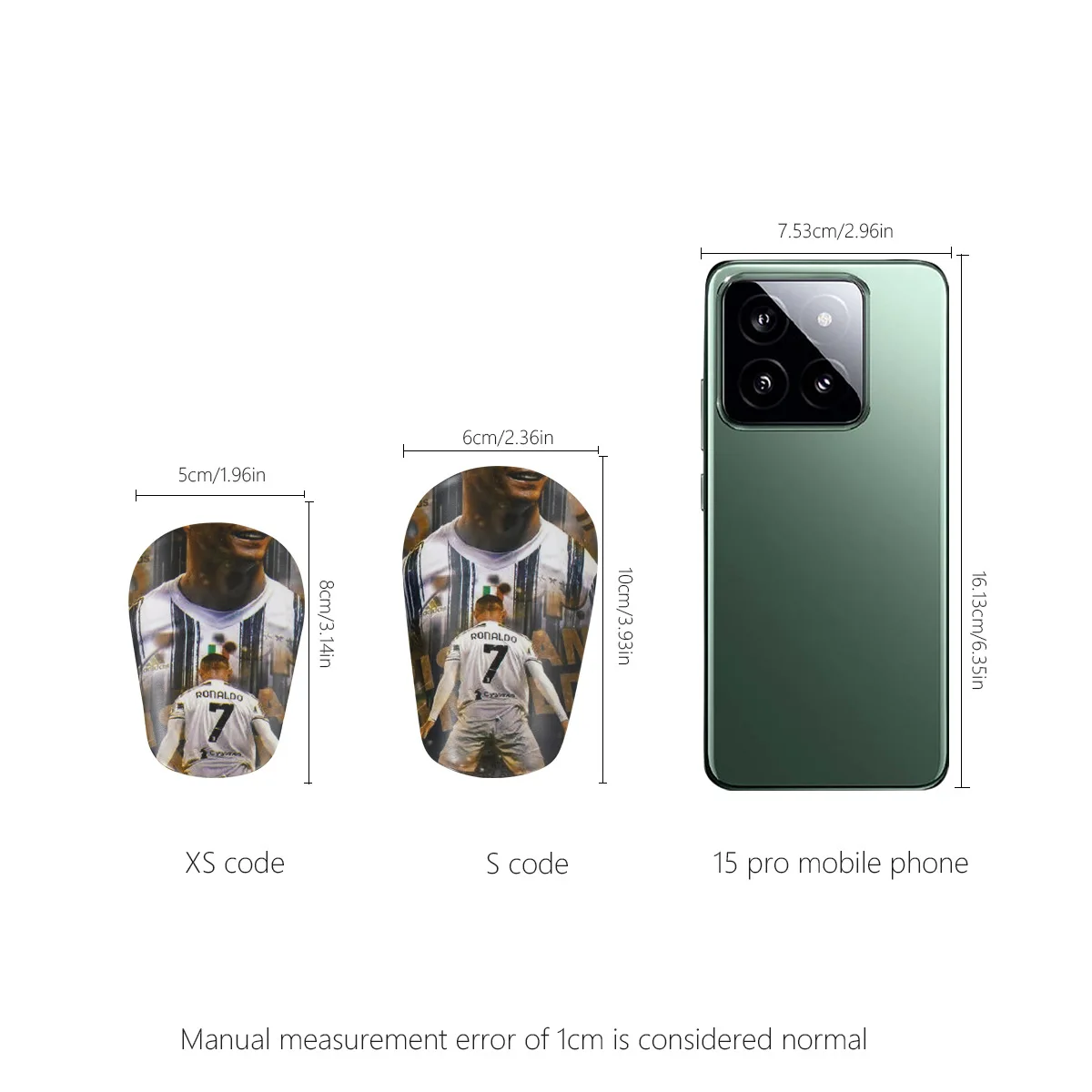 1 Pair of Mini Football Shin Guards - Ultra Small Protective Gear for Men & Women, Blue & White Cracked Ice Design, pp Material
