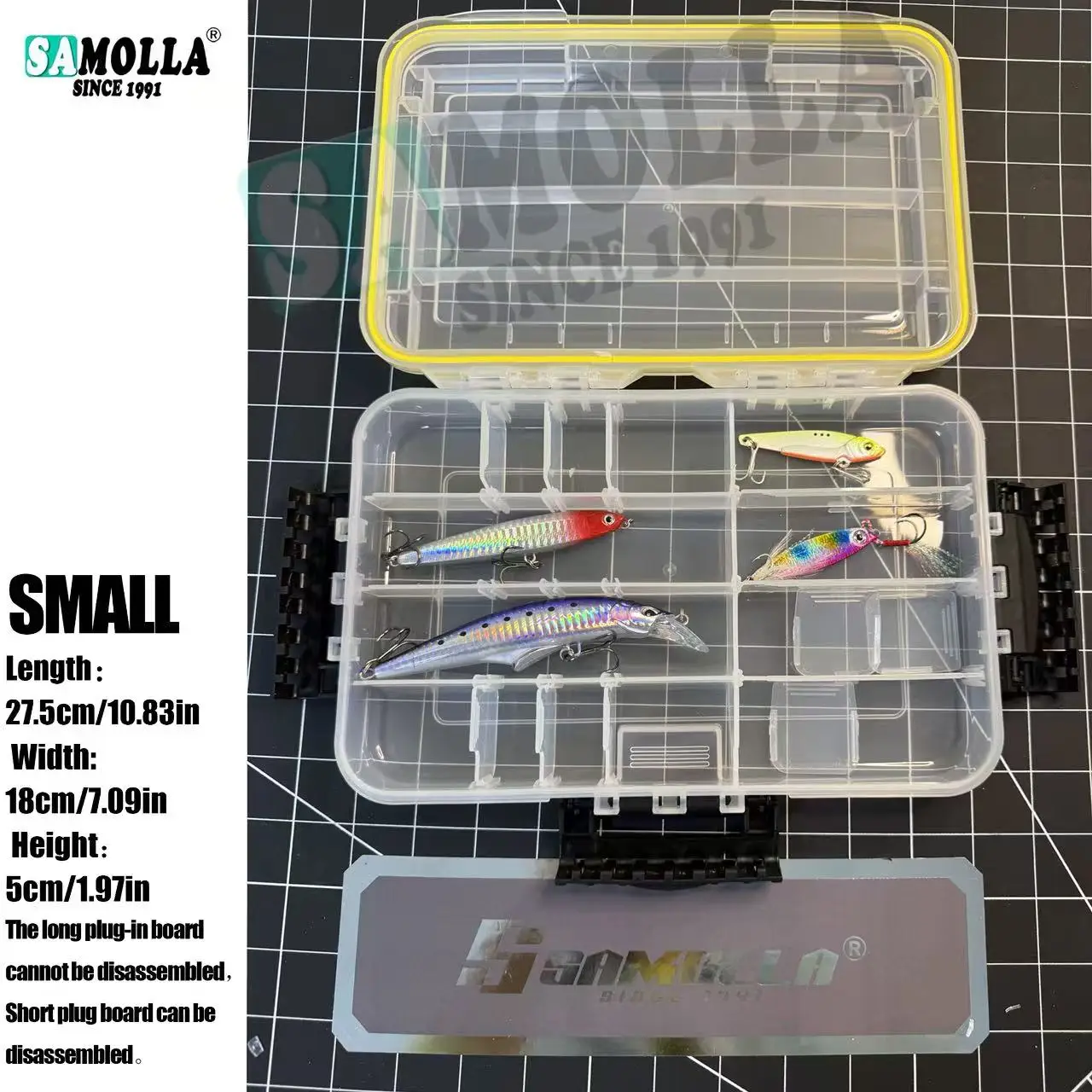 QAJTAO New Large Waterproof Fishing Tackle Box, Fish Hook Fishing Lure Bait Storage Case Portable Fishing Gear Accessorie
