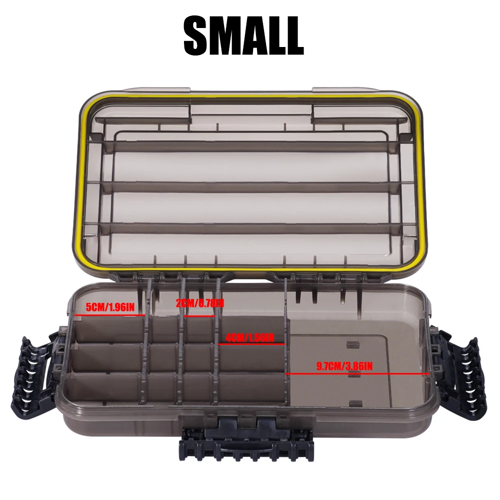 QAJTAO New Large Waterproof Fishing Tackle Box, Fish Hook Fishing Lure Bait Storage Case Portable Fishing Gear Accessorie