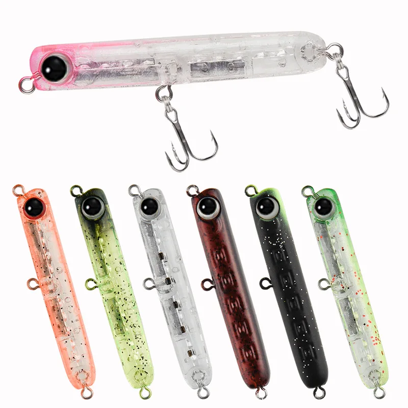 Billings Wobbler Sinking Pencil Bait 60cm 4.8g Micro Sinking Trolling Pencil for Black Bass Jigging Bait Practical Fishing Gear
