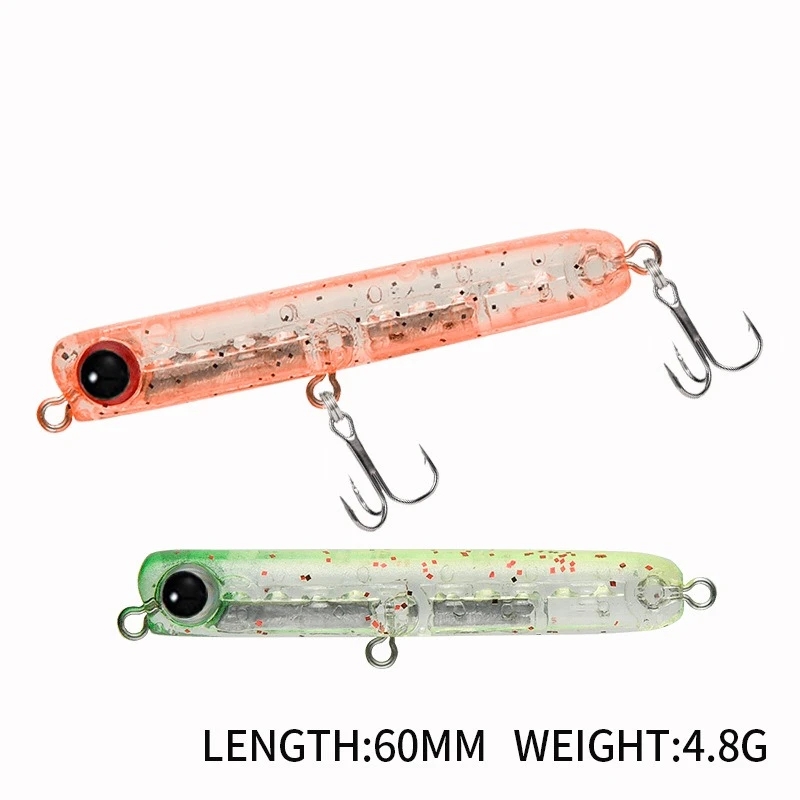 Billings Wobbler Sinking Pencil Bait 60cm 4.8g Micro Sinking Trolling Pencil for Black Bass Jigging Bait Practical Fishing Gear