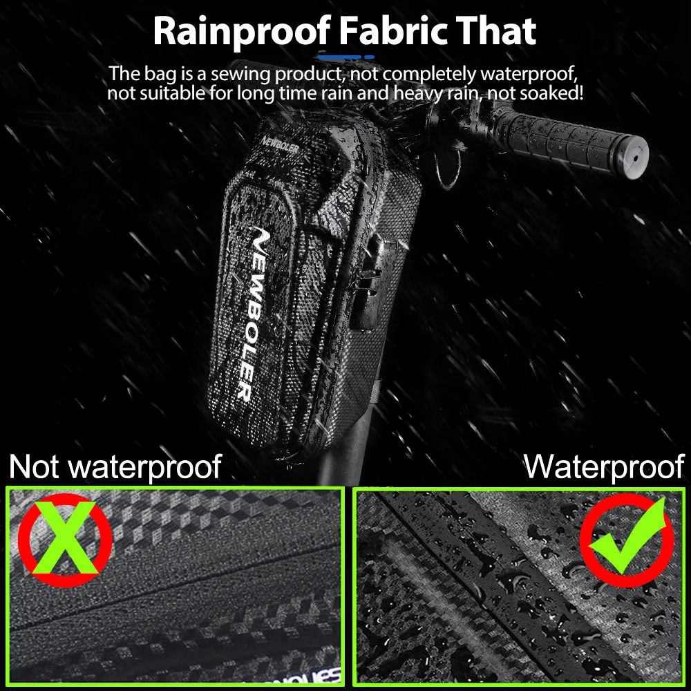NEWBOLER 5L Electric Scooter Front Bag With Password Lock Large Capacity Electric Scooter Bag Outdoor Storage For Xiaomi Scooter