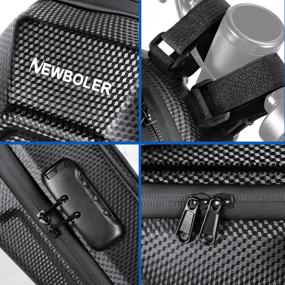 NEWBOLER 5L Electric Scooter Front Bag With Password Lock Large Capacity Electric Scooter Bag Outdoor Storage For Xiaomi Scooter