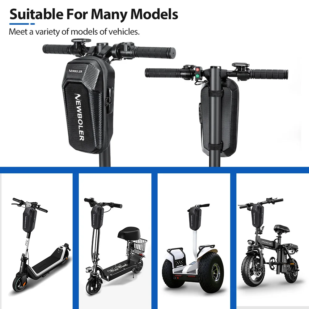 NEWBOLER 5L Electric Scooter Front Bag With Password Lock Large Capacity Electric Scooter Bag Outdoor Storage For Xiaomi Scooter