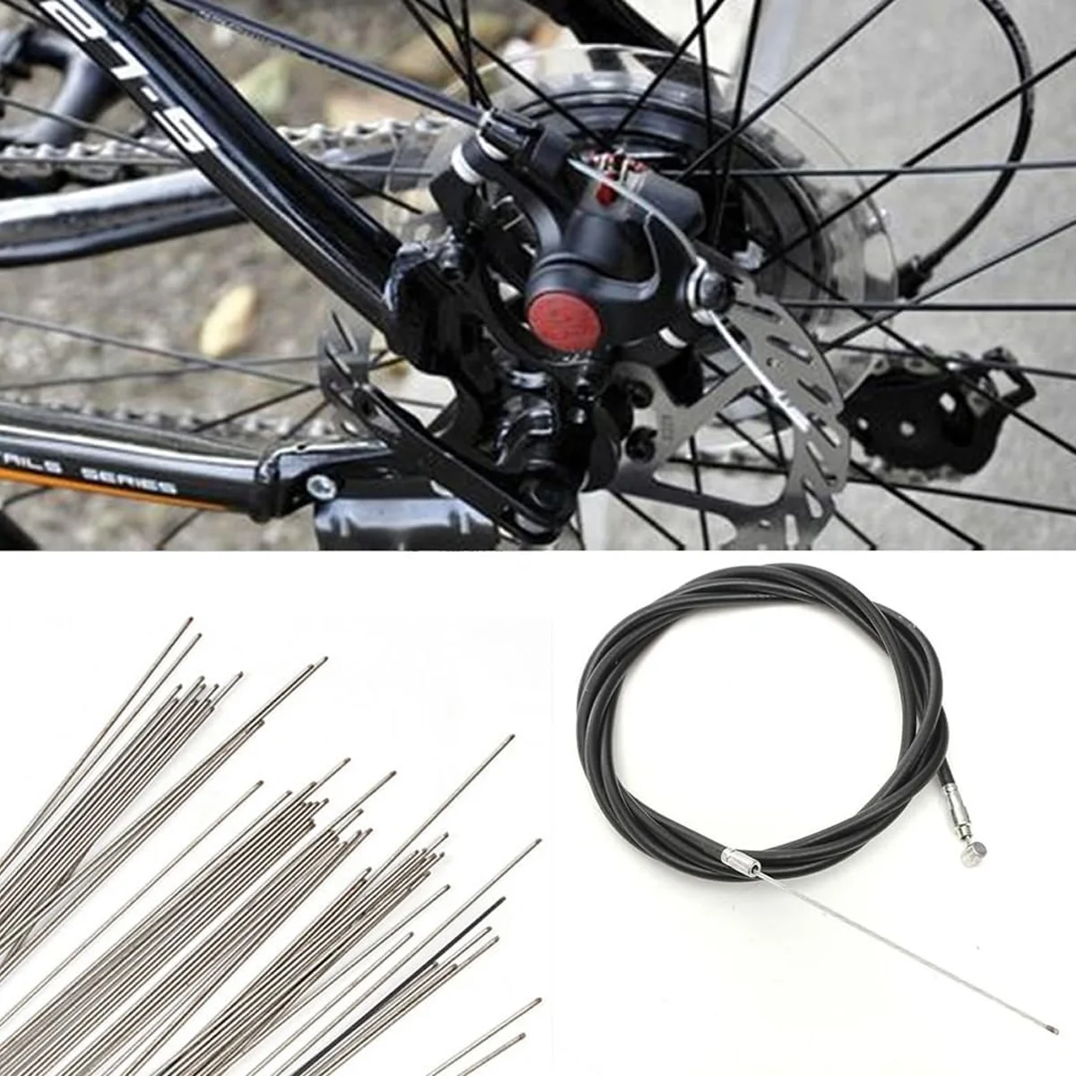 PINMOAP Bicycle Brake/Gear Line Polished Surface Core Wire Stainless Steel Material Sturdy And Durable Bicycle Accessories