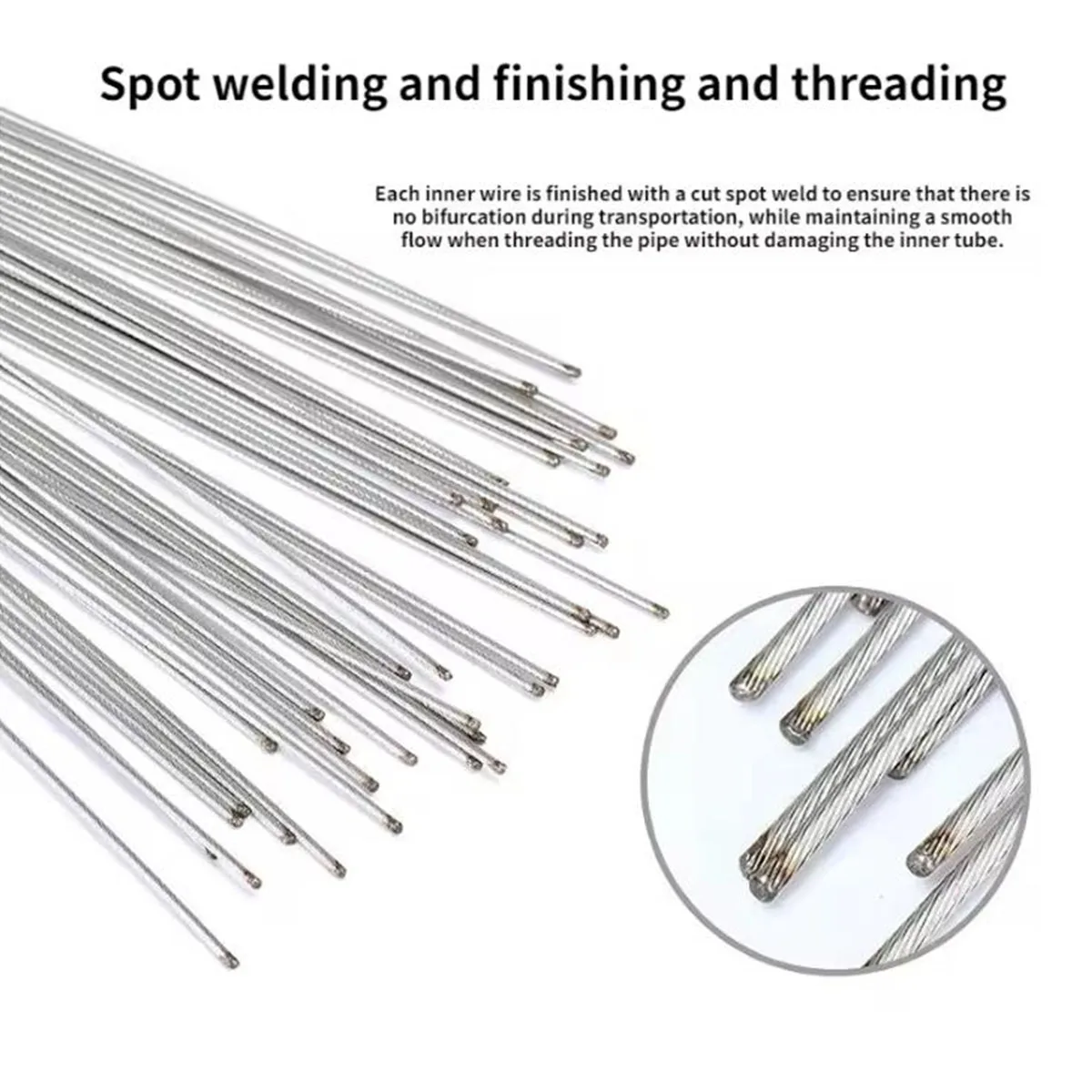 PINMOAP Bicycle Brake/Gear Line Polished Surface Core Wire Stainless Steel Material Sturdy And Durable Bicycle Accessories