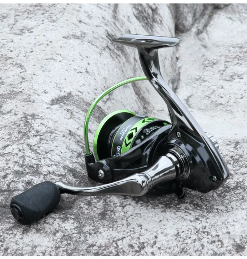 DEUKIO Sea Fishing Spinning Reel 5.2:1 Gear Ratio 12kg Max Drag Power All Metal Carp Reel for Saltwater Freshwater