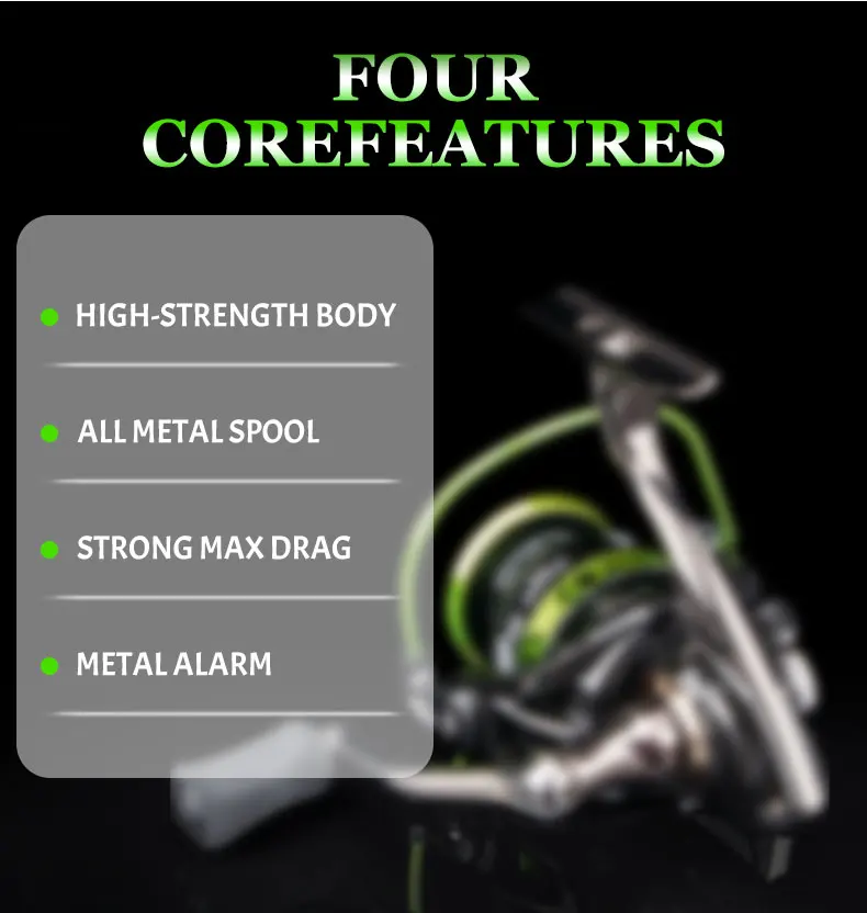 DEUKIO Sea Fishing Spinning Reel 5.2:1 Gear Ratio 12kg Max Drag Power All Metal Carp Reel for Saltwater Freshwater