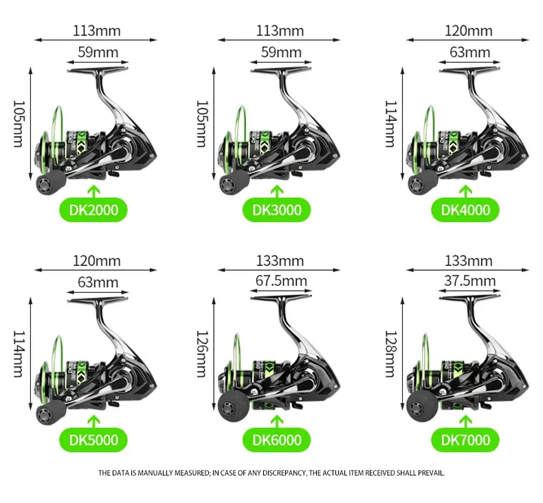 DEUKIO Sea Fishing Spinning Reel 5.2:1 Gear Ratio 12kg Max Drag Power All Metal Carp Reel for Saltwater Freshwater