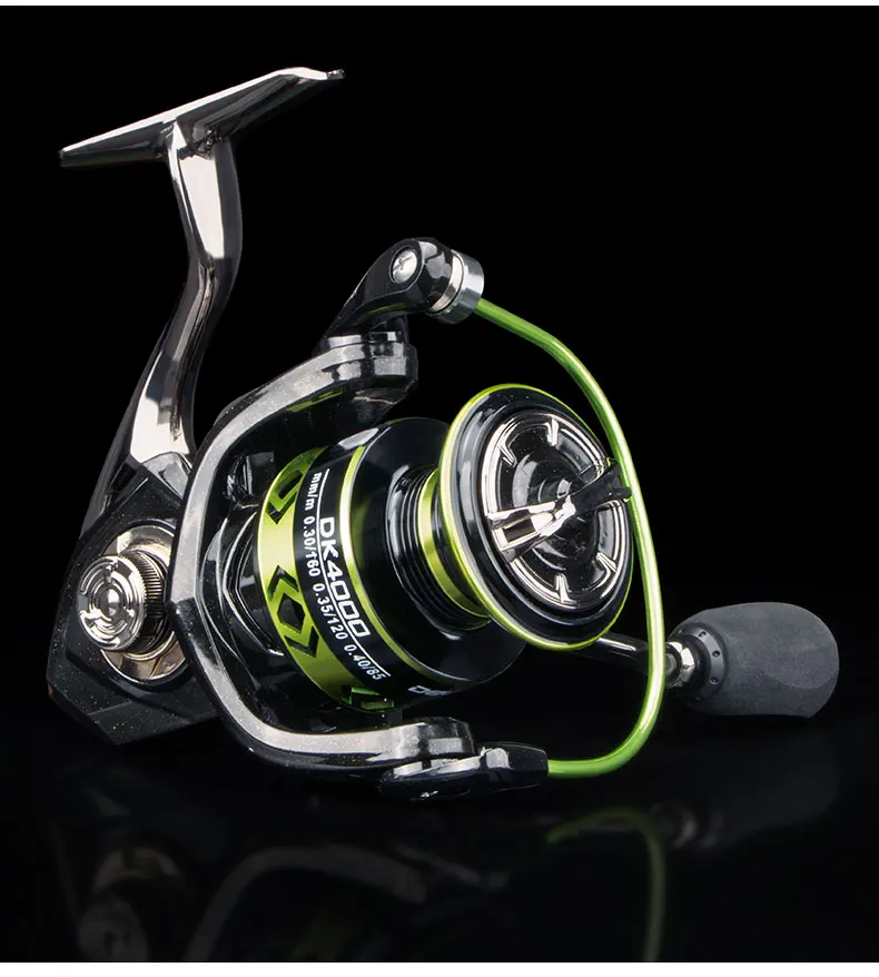DEUKIO Sea Fishing Spinning Reel 5.2:1 Gear Ratio 12kg Max Drag Power All Metal Carp Reel for Saltwater Freshwater