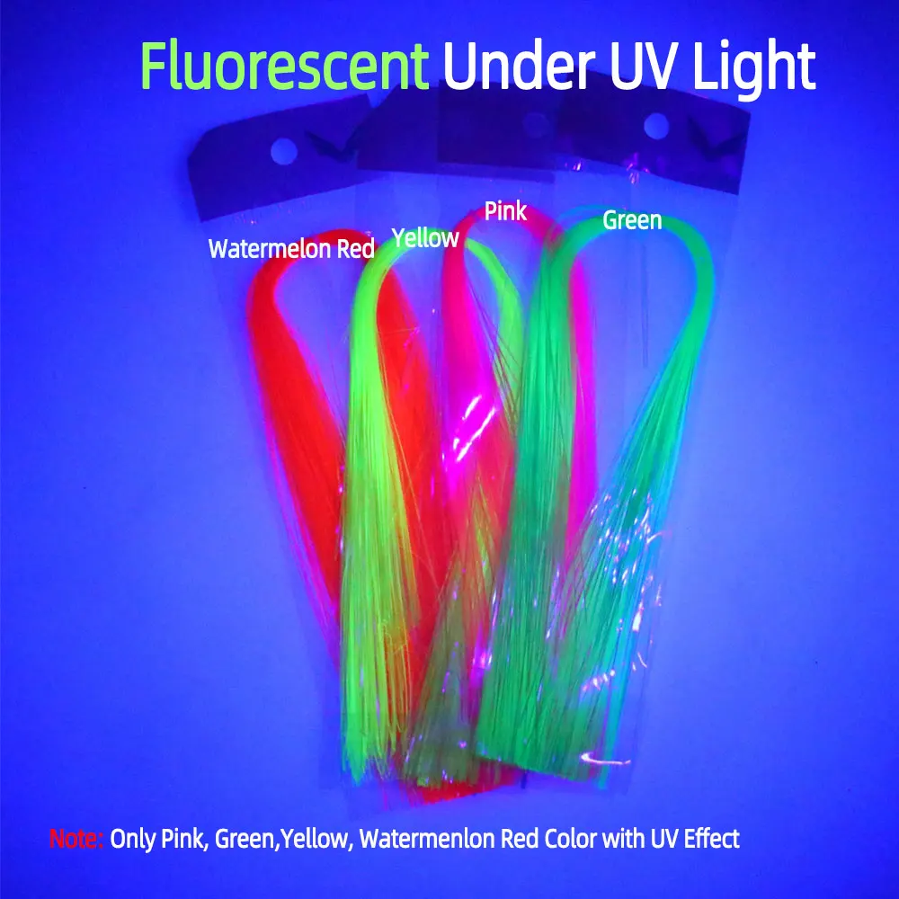 1/69" 0.4mm UV Ice Wing Flat Tinsel Crystal Grizzly Barred Flashabou Fly Tying Materials for Streamers Nymphs Jigs