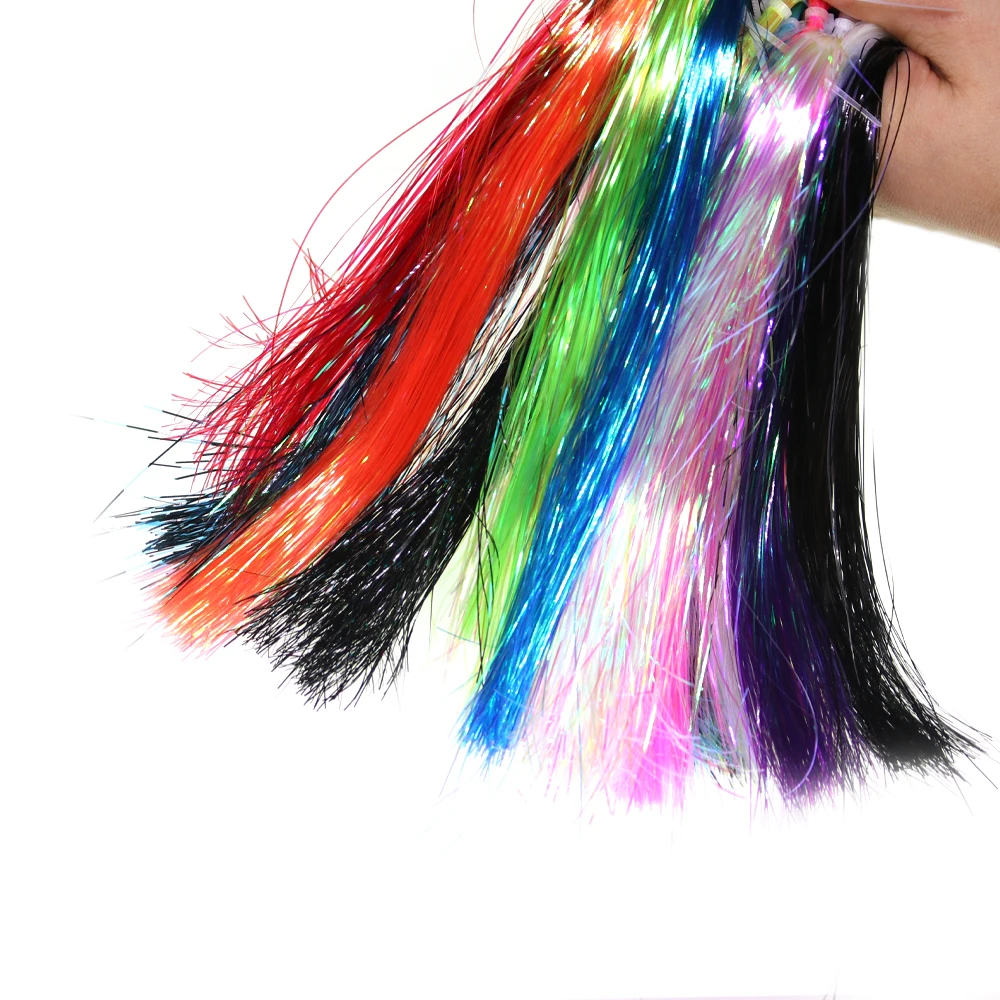 1/69" 0.4mm UV Ice Wing Flat Tinsel Crystal Grizzly Barred Flashabou Fly Tying Materials for Streamers Nymphs Jigs