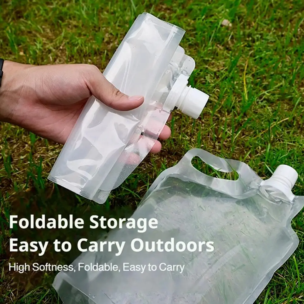 2L Water Bag Small Mouth Water Container for Cycling Climbing Outdoor Sports No Leakage Pouch for Survival Emergency Travel