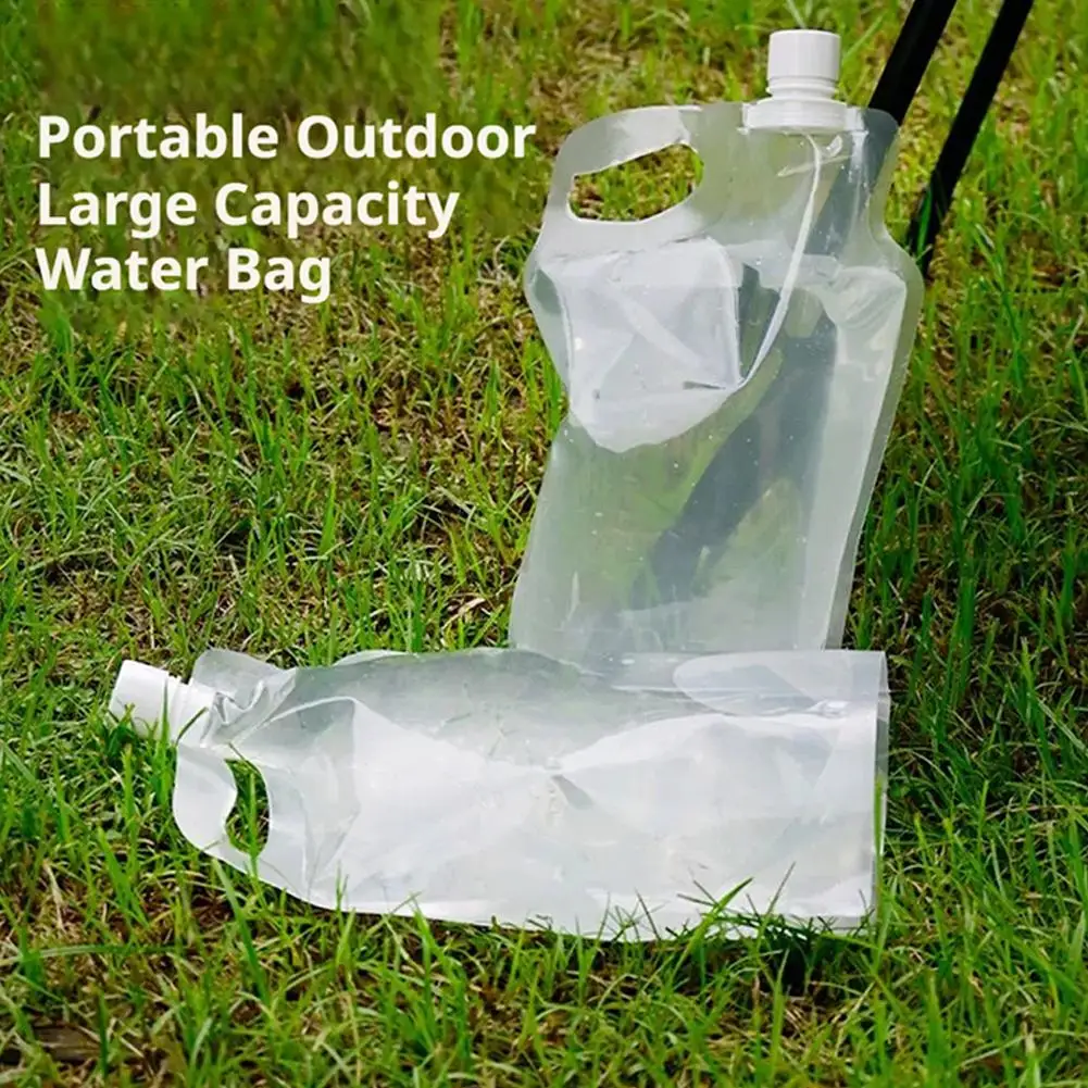2L Water Bag Small Mouth Water Container for Cycling Climbing Outdoor Sports No Leakage Pouch for Survival Emergency Travel