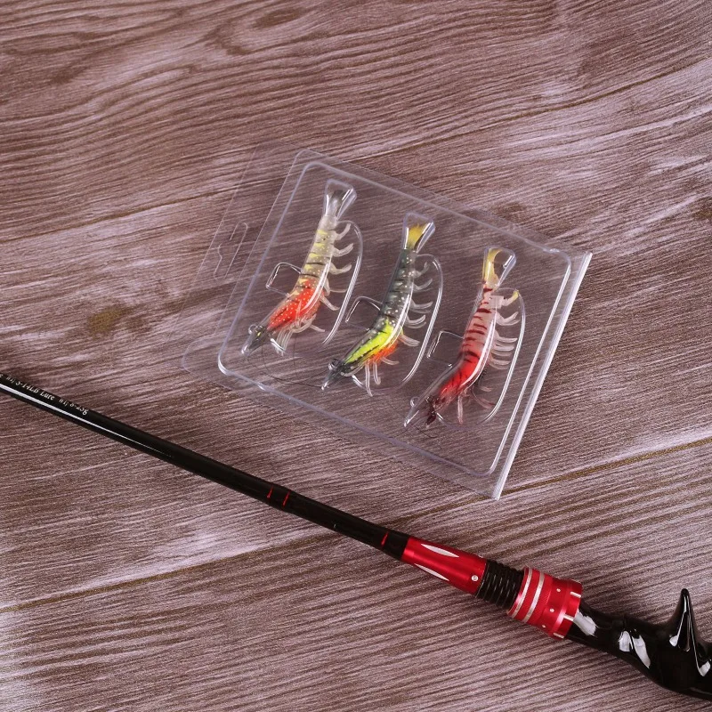 1PCS/5PCS/6PCS 12g 9cm 6 Colors Artificial PVC Shrimp Soft Fishing Lure Luminous Bait For Fishing Activity Lure with Hook