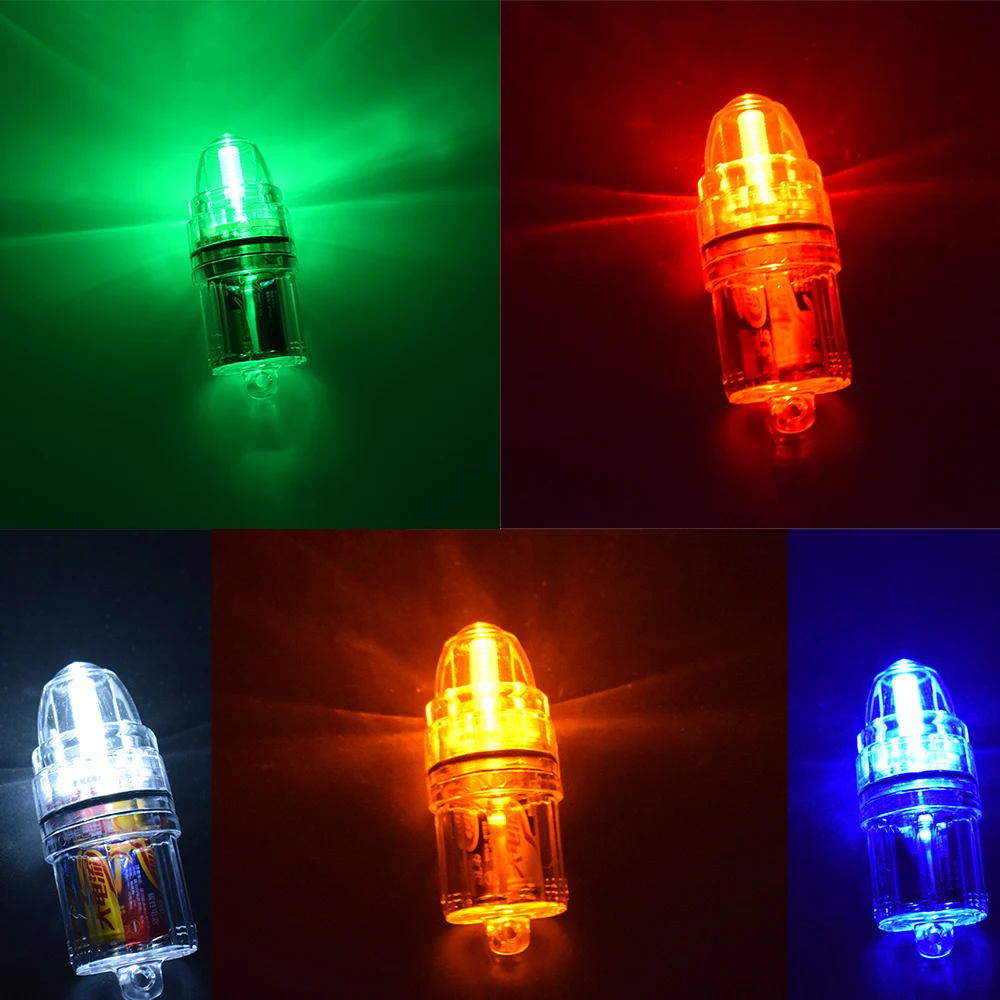 1 Piece 11cm/4.33 Inch Deep Water Fishing Light Night Underwater Lure Light Outdoor IPX6 Waterproof High Pressure Resistant