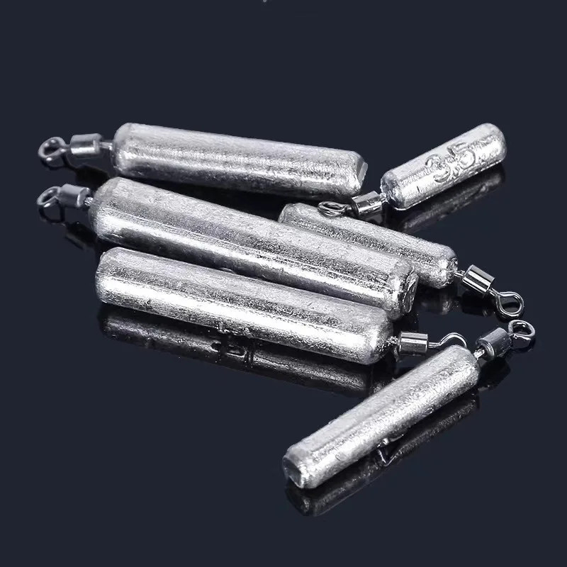 15PCS/Lot Drop Shot Sinkers 3.5g/5g/7g/10g/14g/20g Cylindrical Tube Plumb Pendant Metal Jig Sea Tackle Kit Fishing Accessories