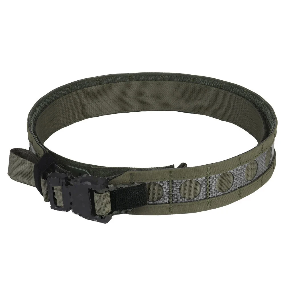 Tactical Belt Ferro Style Bison Battle Belt Ranger Green for Hunting Airsoft MOLLE Belts with Quick Release Buckle Lightweight