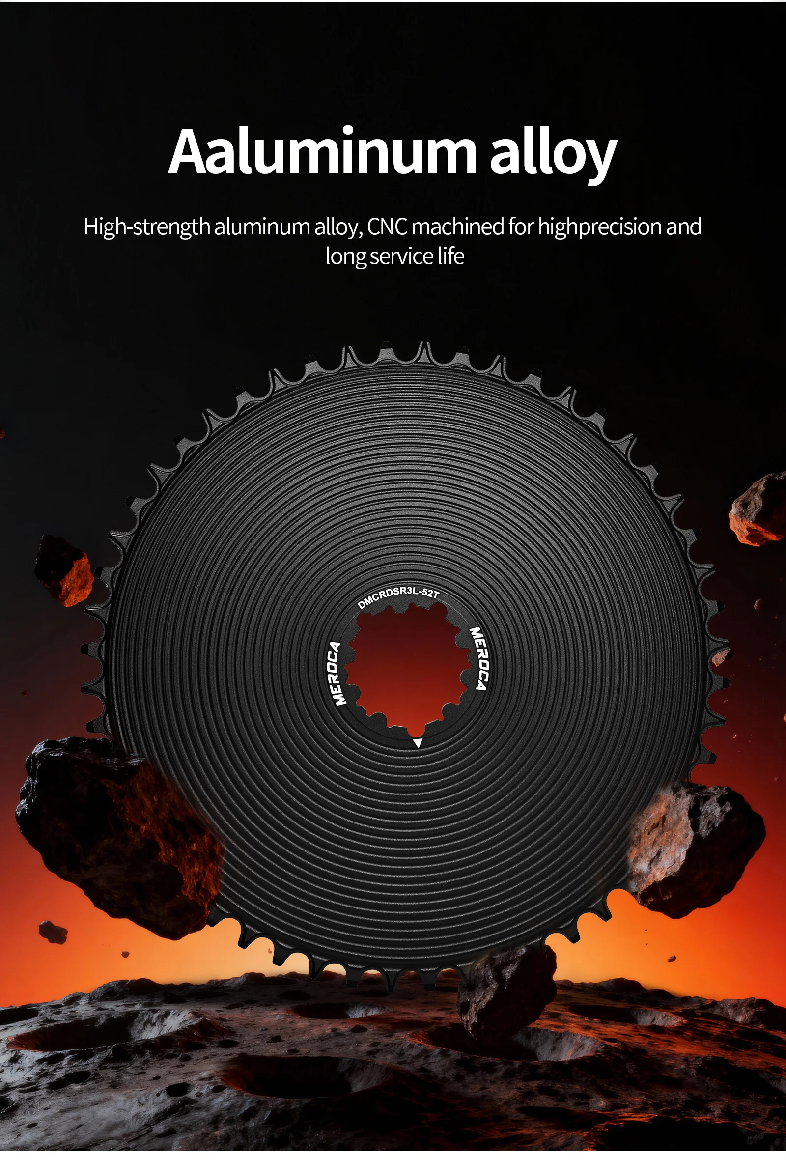 MEROCA Road Bicycle Single Chainring 42t/44t/46t/48t/50t 3-Nail Direct-Mounted 8/9/10/11/12-Speed Closed Road Bicycle Chain Ring