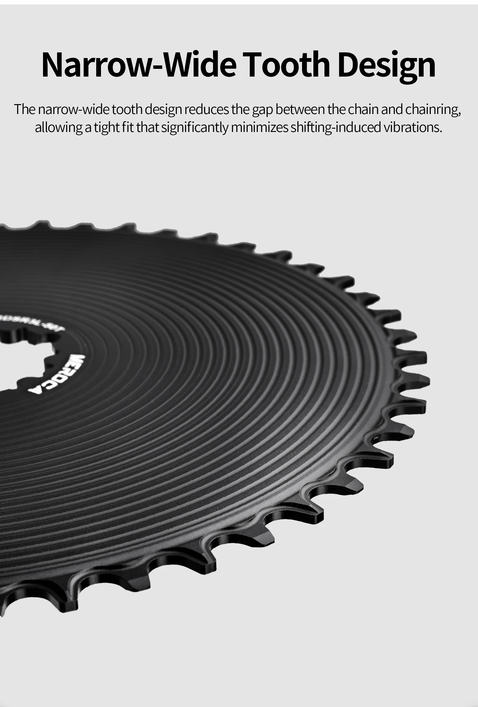 MEROCA Road Bicycle Single Chainring 42t/44t/46t/48t/50t 3-Nail Direct-Mounted 8/9/10/11/12-Speed Closed Road Bicycle Chain Ring