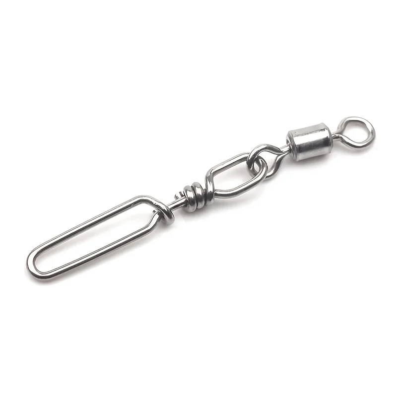 20Pcs Stainless Steel Fishing Connection Quick Snap Rotating Guide Ring for Sea Fishing Rod Line Connection Accessories