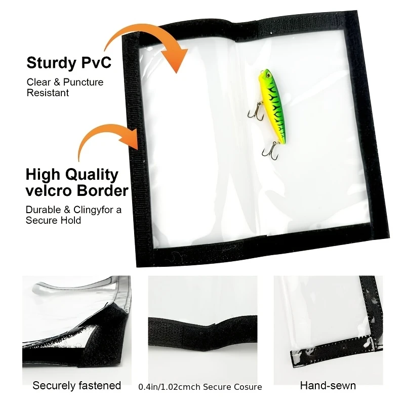 1/2pcs Transparent Fishing Lure Storage Bags, Anti-Scratch PVC Lure Protector Covers for Bait Tackle Organization