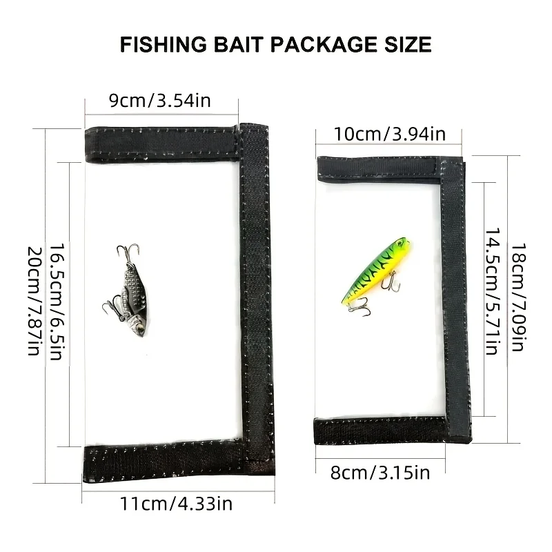 1/2pcs Transparent Fishing Lure Storage Bags, Anti-Scratch PVC Lure Protector Covers for Bait Tackle Organization