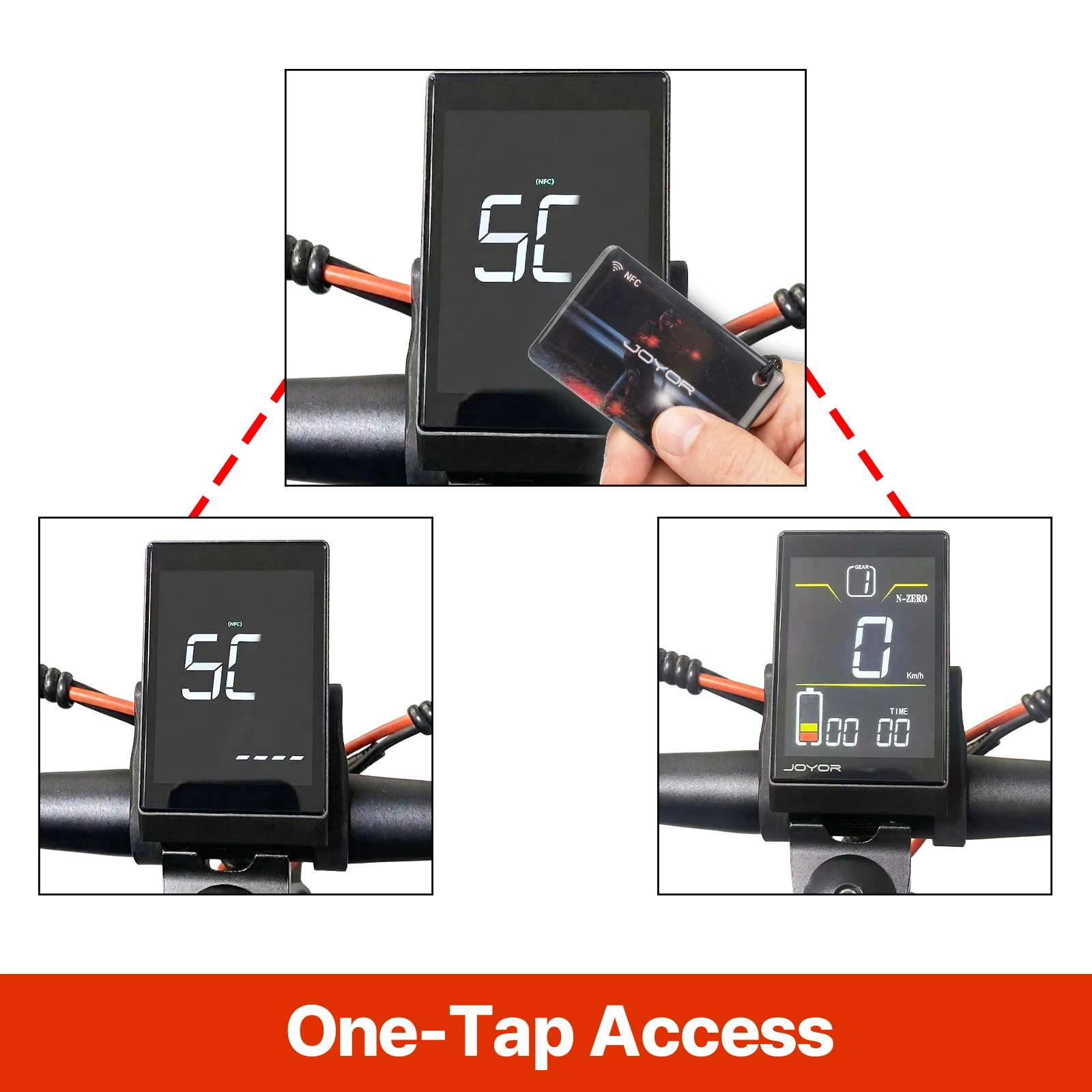 JOYOR NFC Upgrade Display Dashboard for T6 T10 S10 C10 Electric Scooter Parts Original Keyless Start Screen Replacement