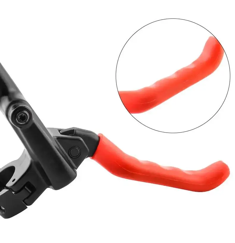1/2PC Thickened silicone material bicycle brake handle protective cover, mountain bike anti-skid cover and bicycle accessories