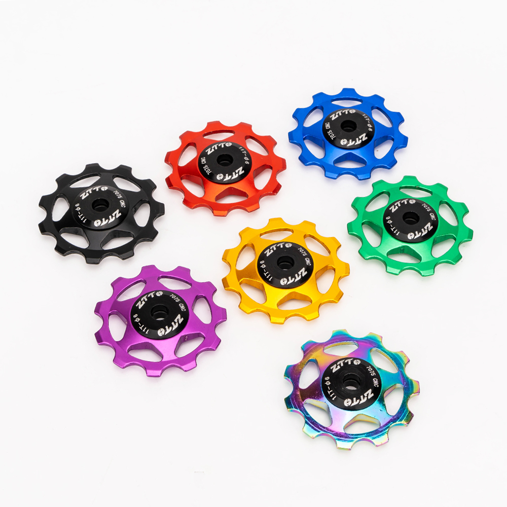 ZTTO 11T 13T MTB Bicycle Rear Derailleur Jockey Wheel Steel Bearing Pulley AL7075 CNC Road Bike Guide Roller Idler 4mm 5mm 6mm