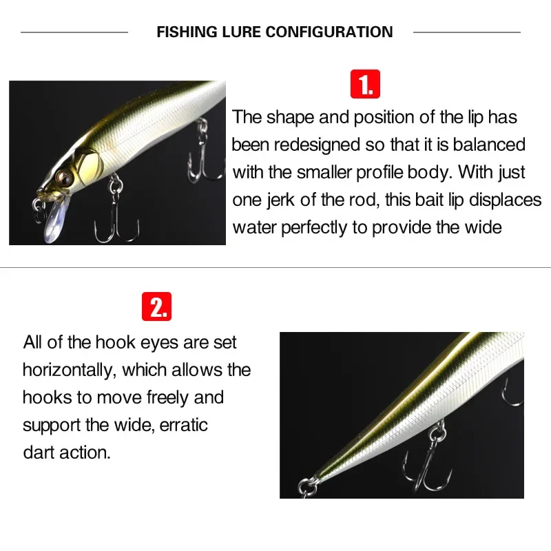 Mini Floating Minnow Fishing Lures with Noise Ball 97mm 9g Crankbait Wobblers Swimbait Artificial Hard Baits Bass Sea Fishing