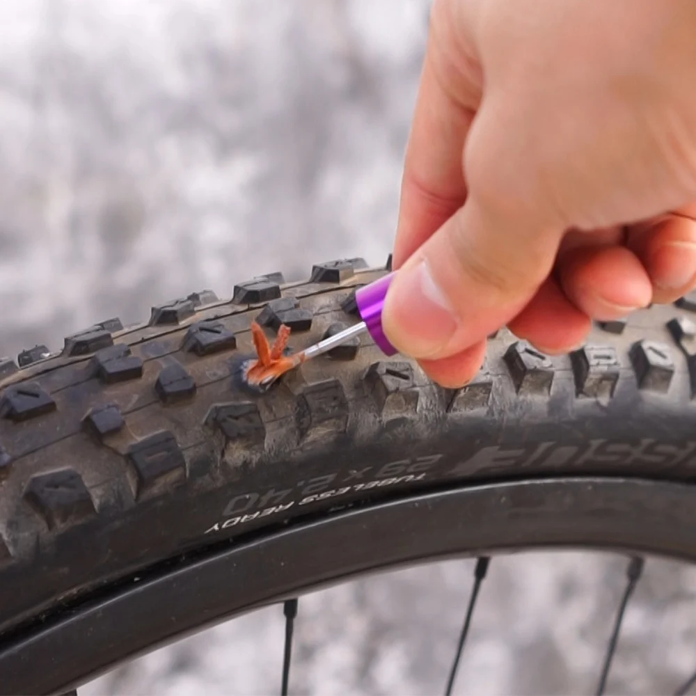 ZTTO Bicycle Tubeless Tire Repair Kit Bicycle Tyre Repair Tool Puncture Sealant Rubber Stripe MTB Bike Maintenance Mini Tool