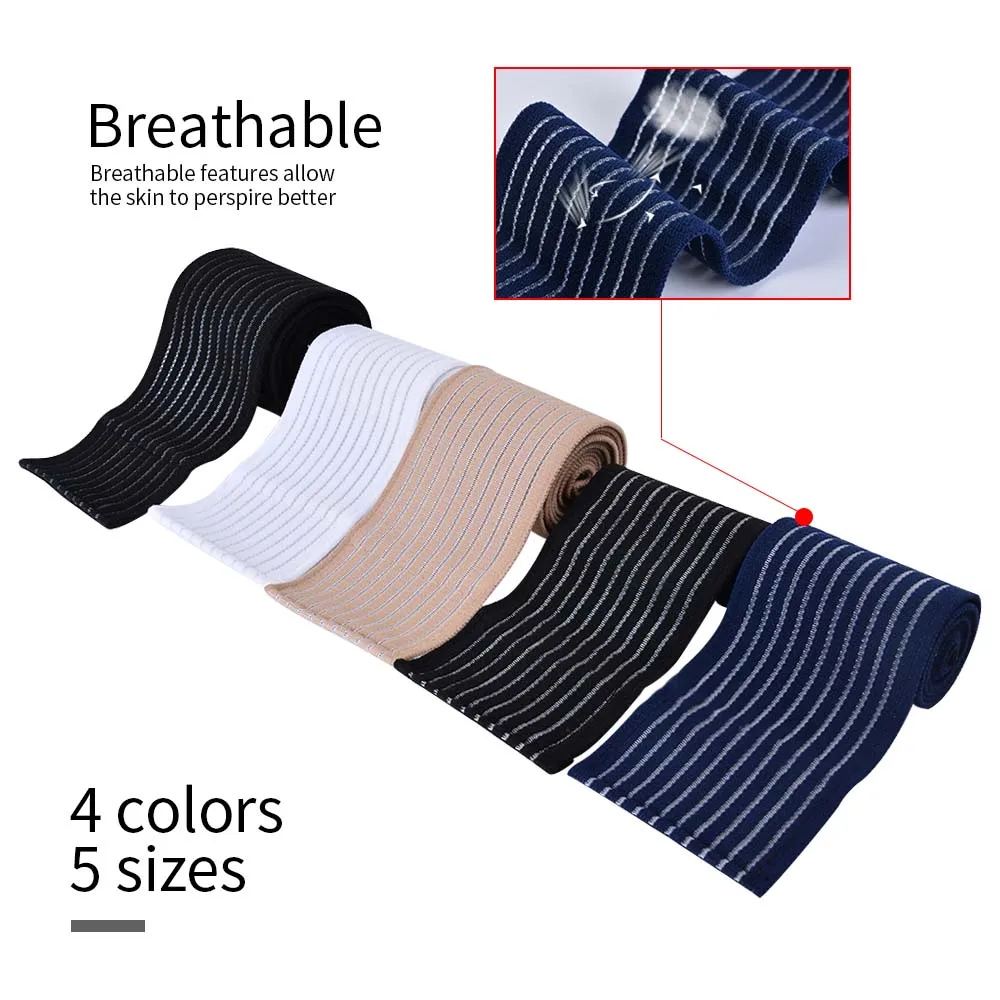 1PC 40~180cm High Elasticity Compression Bandage Sports Kinesiology Tape for Ankle Wrist Knee Calf Thigh Wraps Support Protector