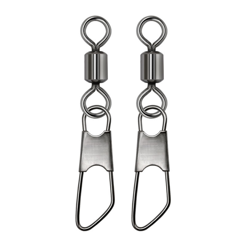 DNDYUJU 100pcs Stainless Steel A-type Pin Fishing Lure Connector Fishing Bearing Rolling Swivels Carp Fishing Accessories