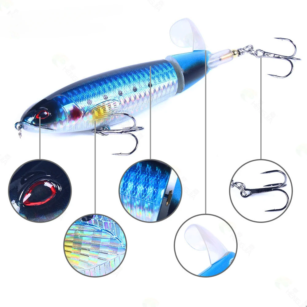 13g 17g 36g Whopper Popper Propeller Topwater Fishing Lures Artificial Bait Hard Crankbait Wobbler Rotating Tail Fishing Tackle