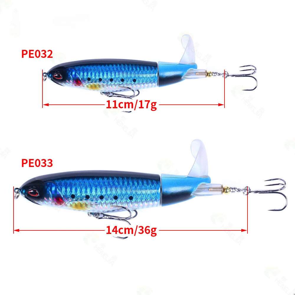13g 17g 36g Whopper Popper Propeller Topwater Fishing Lures Artificial Bait Hard Crankbait Wobbler Rotating Tail Fishing Tackle