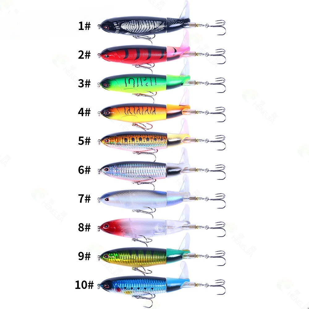 13g 17g 36g Whopper Popper Propeller Topwater Fishing Lures Artificial Bait Hard Crankbait Wobbler Rotating Tail Fishing Tackle