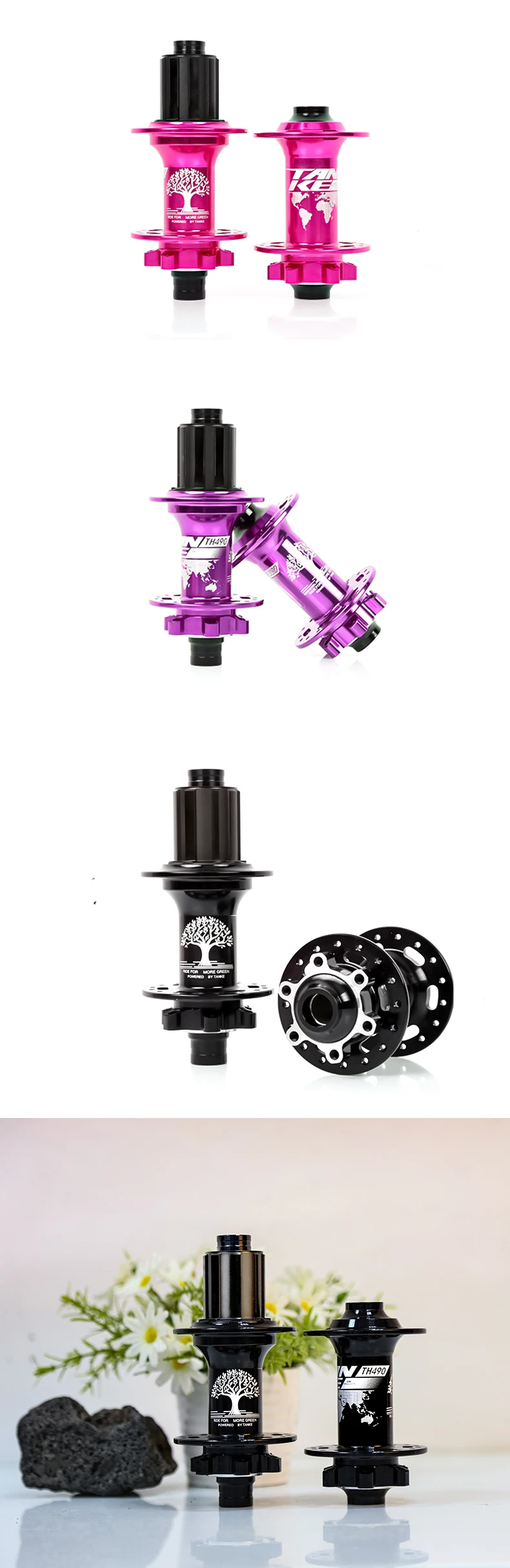 TANKE-Boost 12x148,15x110,Aluminum Bicycle Hub,32 Holes 120 Clicks 4Bearing MTB Mountain Bike Disc Brake Hub HG MS XD 8-12 Speed