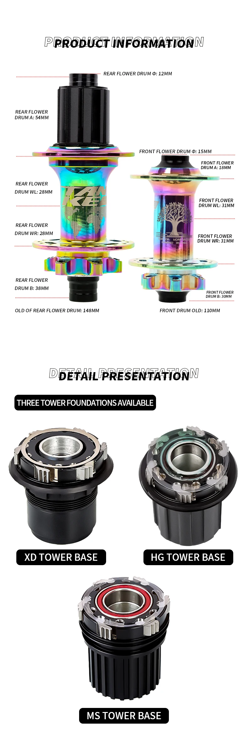 TANKE-Boost 12x148,15x110,Aluminum Bicycle Hub,32 Holes 120 Clicks 4Bearing MTB Mountain Bike Disc Brake Hub HG MS XD 8-12 Speed