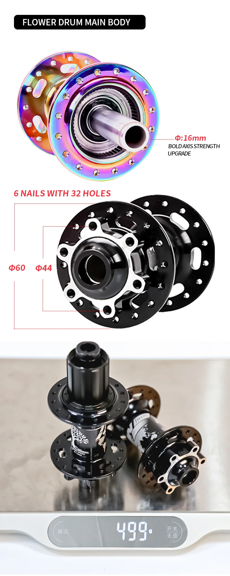 TANKE-Boost 12x148,15x110,Aluminum Bicycle Hub,32 Holes 120 Clicks 4Bearing MTB Mountain Bike Disc Brake Hub HG MS XD 8-12 Speed