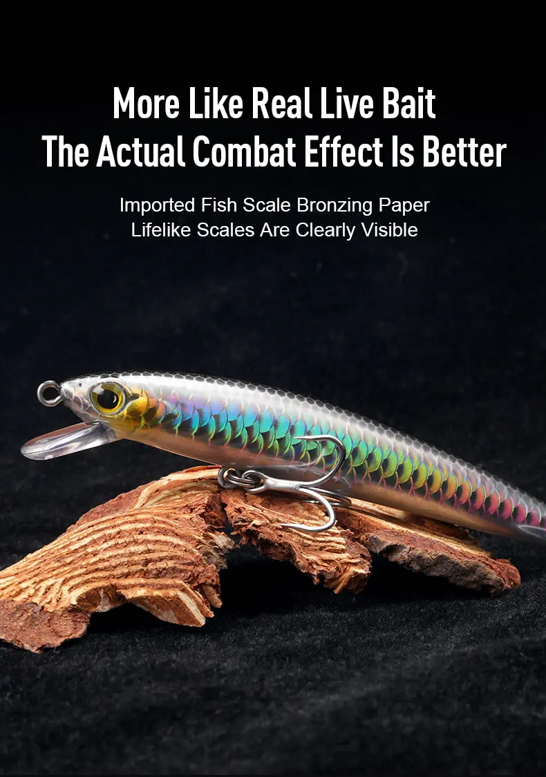 KINGDOM SP Shadow Fishing Lures 6.5g 9g 14g 14.2g Suspending Minnow Wobbler Crank Baits Artificial Sea Bass Pike Fishing Tackle