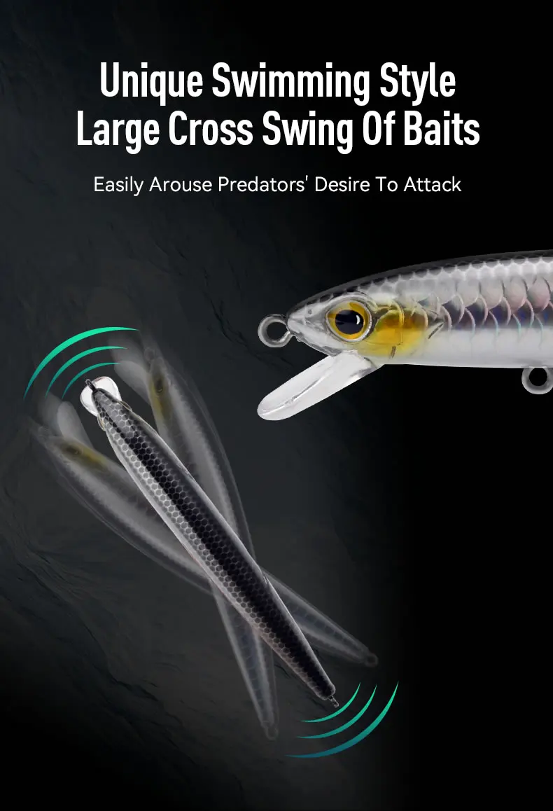 KINGDOM SP Shadow Fishing Lures 6.5g 9g 14g 14.2g Suspending Minnow Wobbler Crank Baits Artificial Sea Bass Pike Fishing Tackle