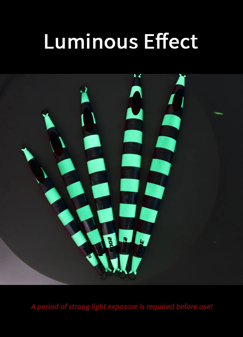 ZYZHE Sea Fishing JiG Lure 80-300G Pencil Bait Big Gram Heavy Striped Artificial Hard Bait Deep Sea Boat Fishing Fakebait Tackle