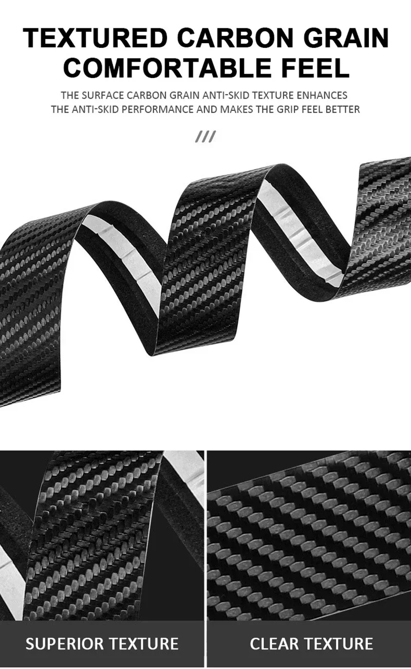 Road Bike Tape Carbon Fiber Texture Handlebar Cover Anti-Slip Bicycle Handles Bar Wrap Race Gravel Cycling Handles Tape Ribbon