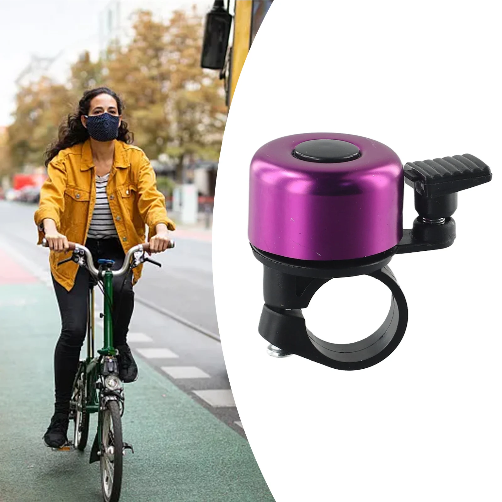 Cute Small Bicycle Bell Aluminum Alloy MTB Bike Safety Warning Alarm Cycling Handlebar Bell Ring Bicycle Horn Cycling Accessorie