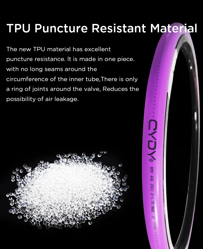 23g CYDY TPU Bike Inner Tube Camera 20' 406 20x1.0 1-1/8 1-1/4 1.25 1.35 1-3/8 1.5 1.75 Pneu Valve 45/65mm BMX Bicycle Tire Tyre